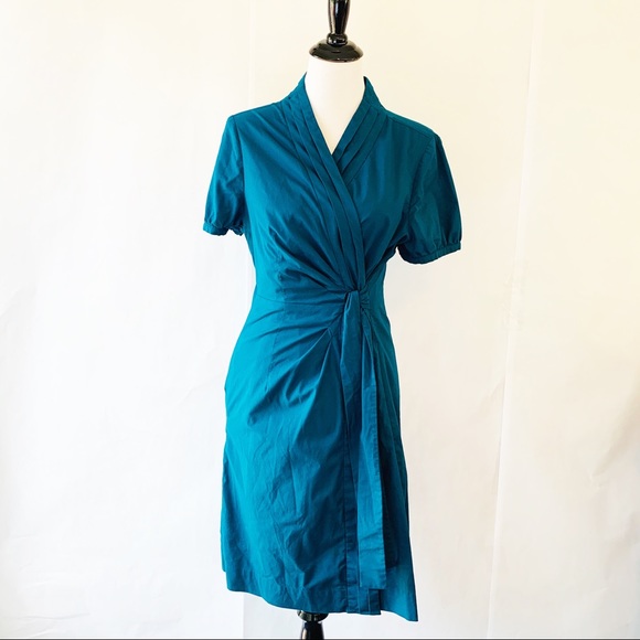 The Limited Blue Wrap Tied Dress 12 - Picture 1 of 8